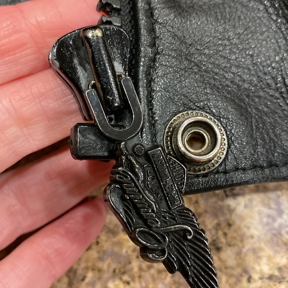 Harley-Davidson Vintage Leather Motorcycle Riding Jacket 32/4 With HOG Pin - Picture 15 of 17